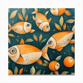 Orange Fish 2 Canvas Print