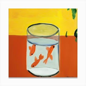 Gold Fish Matisse, A Style Painting Canvas Print