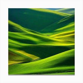 Green Rolling Hills Canvas Print