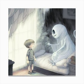 Ghost In The Bed Canvas Print