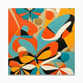 Butterflies Abstract Painting 2 1 Canvas Print