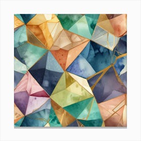 Watercolor Geometric Pattern Canvas Print