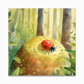 Ladybug In The Forest 1 Canvas Print