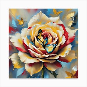 Butterfly Rose Canvas Print