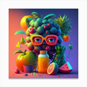 Fruity 3d Art Canvas Print