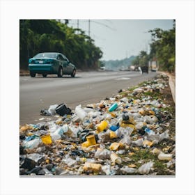 Trash On The Road 2 Canvas Print