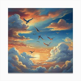 Birds In The Sky 2 Canvas Print