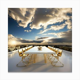 Dining Table In The Sky 1 Canvas Print