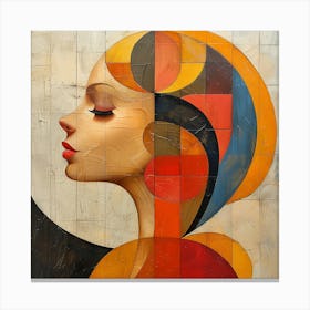 Abstract Portrait Of A Woman Canvas Print