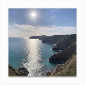 Cliffs And Sea Canvas Print