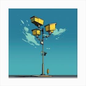 Cctv Camera Canvas Print