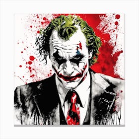 The Joker Portrait Ink Painting (19) Canvas Print