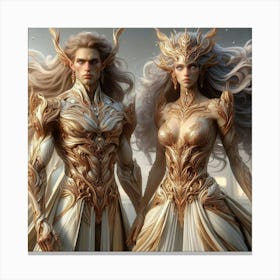 Elven Couple Canvas Print