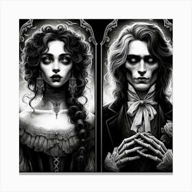 Gothic Couple 2 Canvas Print