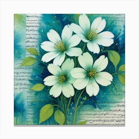 White Flowers Canvas Print