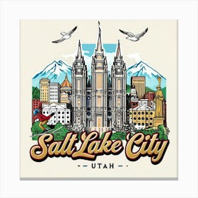 Salt Lake City Utah Canvas Print