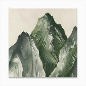 Japanese Watercolour Of Mount Kurai 4 Canvas Print