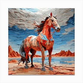Horse In The Desert 1 Canvas Print