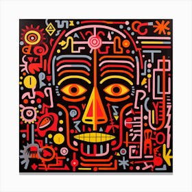 Psychedelic Head Canvas Print