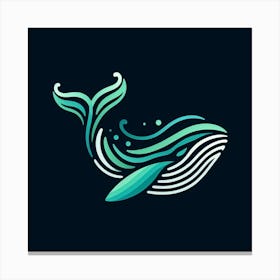 Whale Logo Design 1 Canvas Print