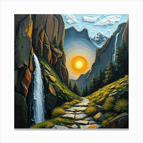 Yosemite Waterfall 1 Canvas Print