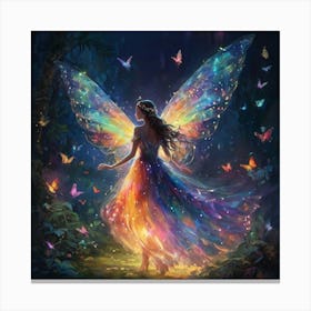 Fairy In The Forest Canvas Print