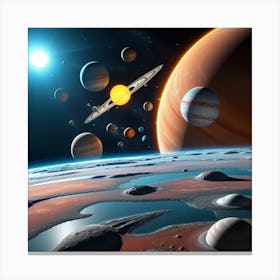 Space Planets Canvas Print