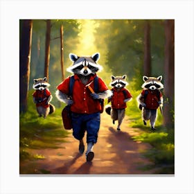 Raccoons 3 Canvas Print