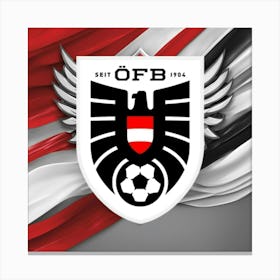 Austria National Football Team Logo Wall Art 21 Canvas Print