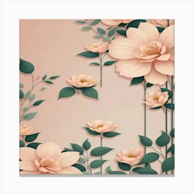 Floral Wallpaper Canvas Print