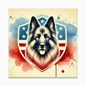 Watercolor German Shepherd 3 Canvas Print