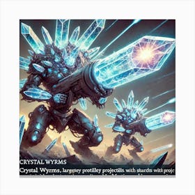 Crystal Wyrms Crystalline Projectiles Canvas Print