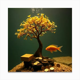 Goldfish Tree 1 Canvas Print