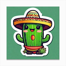 Cactus Sticker 15 Canvas Print