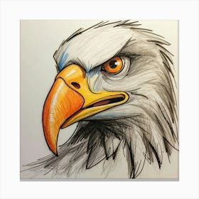 Eagle Head Canvas Print