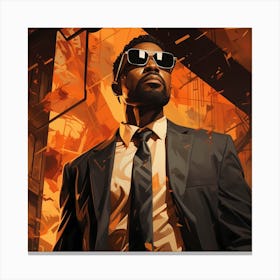 Man Of Action Illustrated Canvas Print