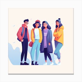 Group Of Friends Canvas Print