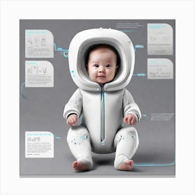 Baby In Spacesuit 2 Canvas Print