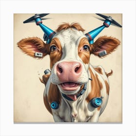 Robot Cow Canvas Print