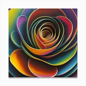 Rainbow Rose Canvas Print