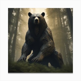 Bear In The Forest 30 Canvas Print