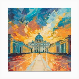 A Vatican City Oil Painting Illustration 1720445151 3 Canvas Print