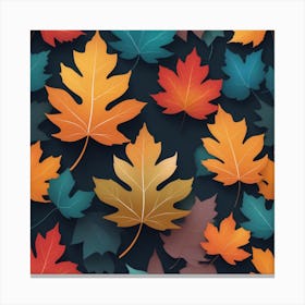 Autumn's Symphony of Leaves 1 Canvas Print