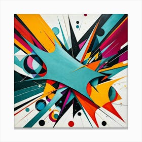 Abstract Cosmic Collision Canvas Print