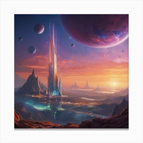 Sci-Fi City Canvas Print