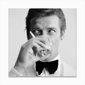 Roger Moore  Shaken Not Stirred Canvas Print