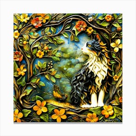 Kitty Corner - Cat In Garden Canvas Print