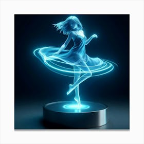 Dancer In Blue Dress Canvas Print