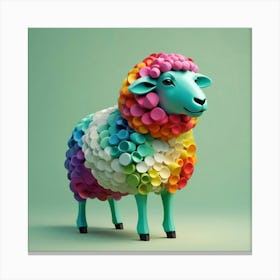 Default A Sheep Minimalistic Colorful Organic Forms Energy Ass 0 1 Canvas Print