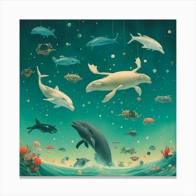 Sea Creatures Canvas Print